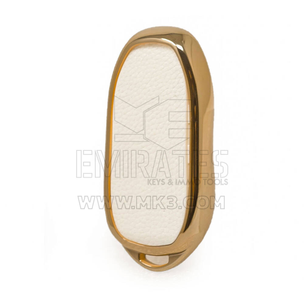 Nano Gold Leather Cover Tesla Remote Key 3B White TSL-C13J | MK3