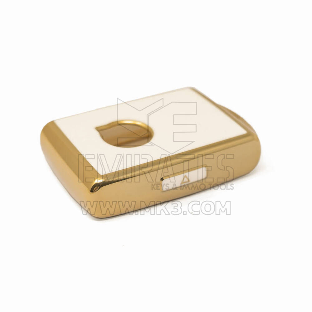 New Aftermarket Nano High Quality Gold Leather Cover For Volvo Remote Key 4 Buttons White Color VOL-A13J  | Emirates Keys