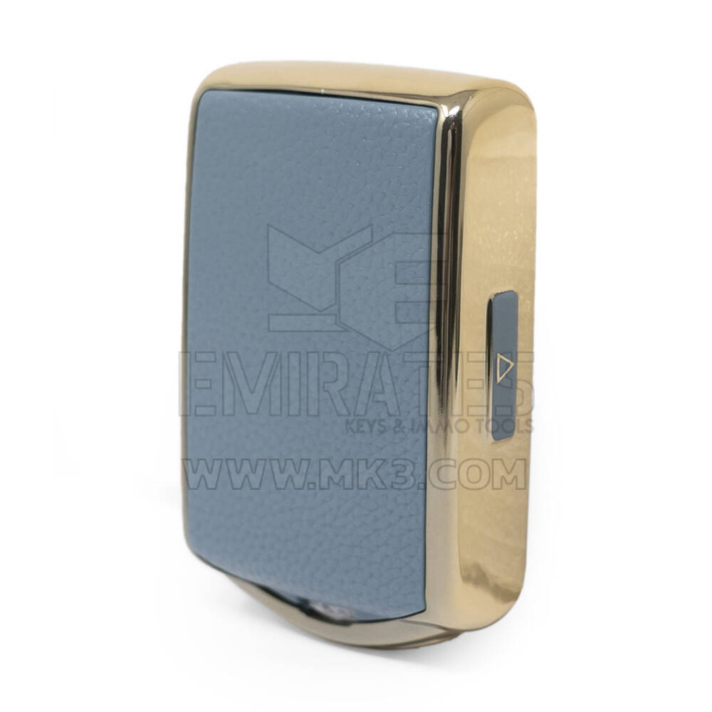 Nano Gold Leather Cover Volvo Remote Key 4B Gray VOL-A13J | MK3