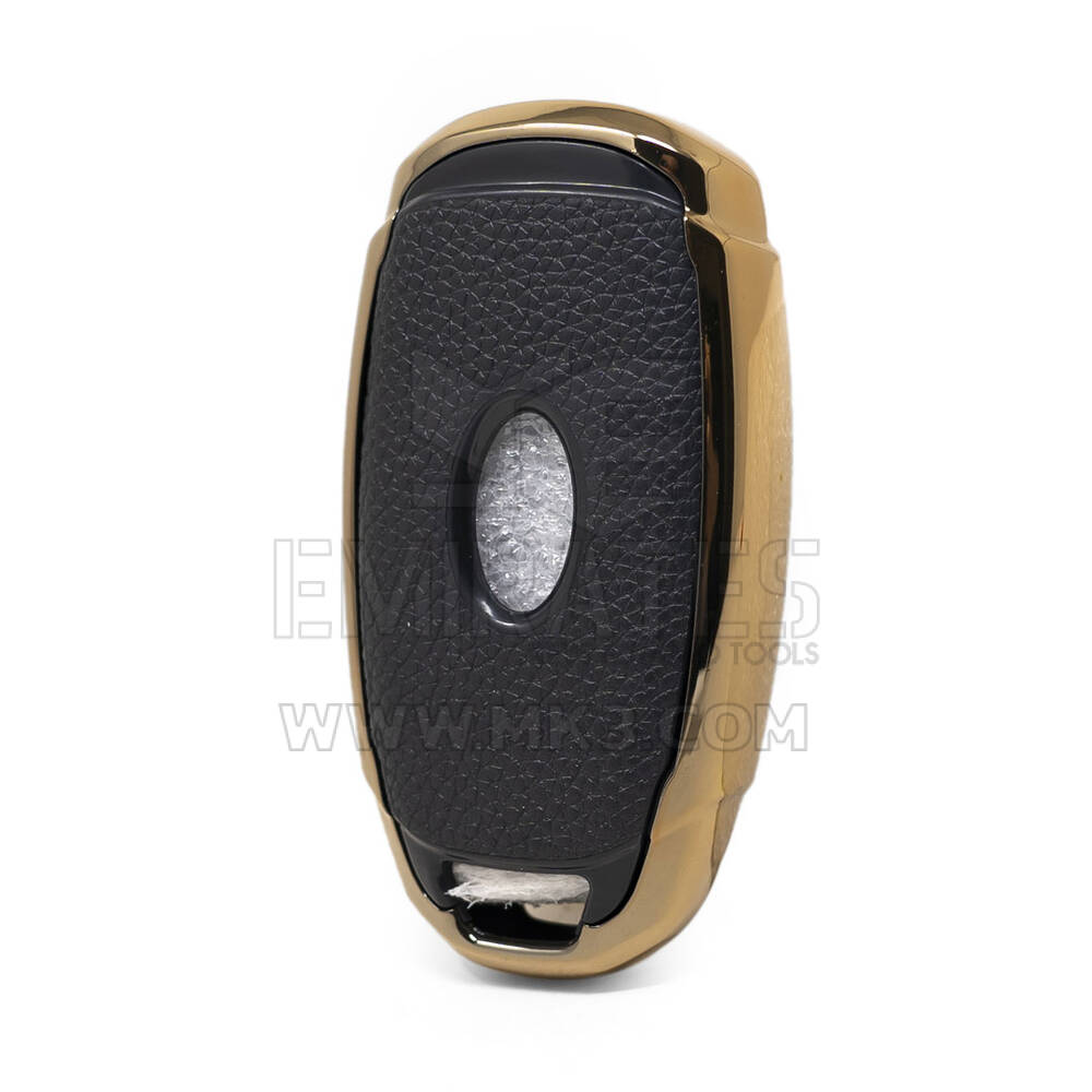 Кожаный чехол Nano Gold для Hyundai Key 3B Black HY-D13J | МК3