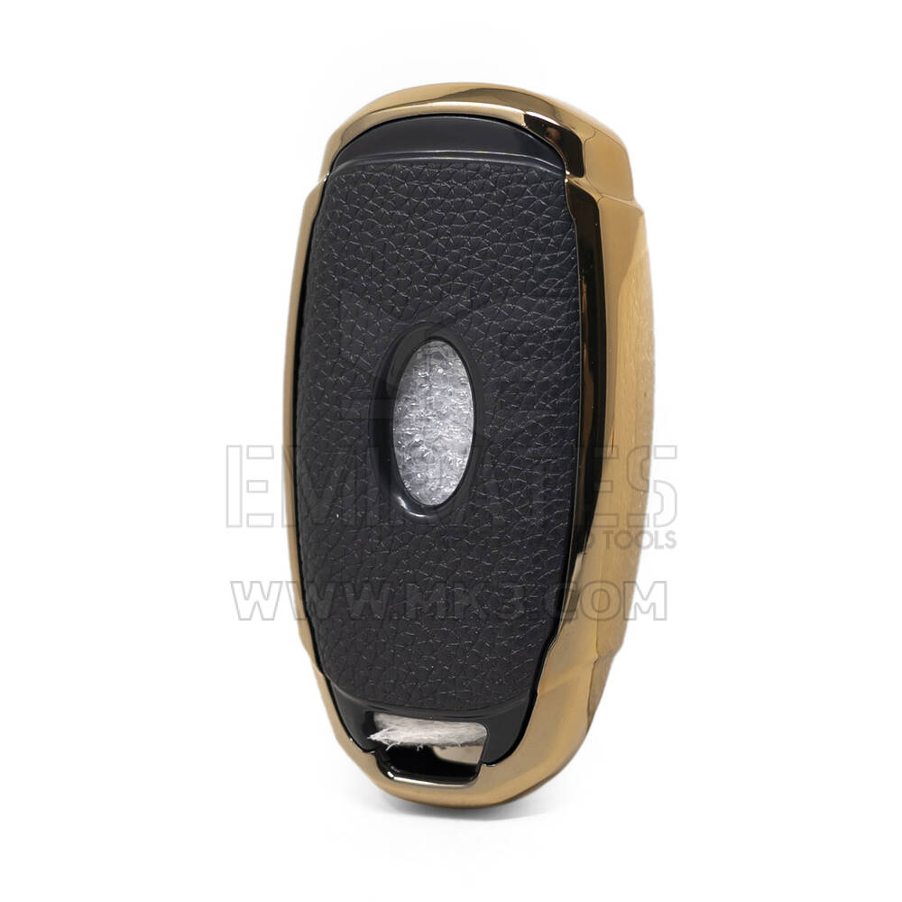 Funda de cuero Nano Gold para Hyundai Key 3B negro HY-D13J | MK3