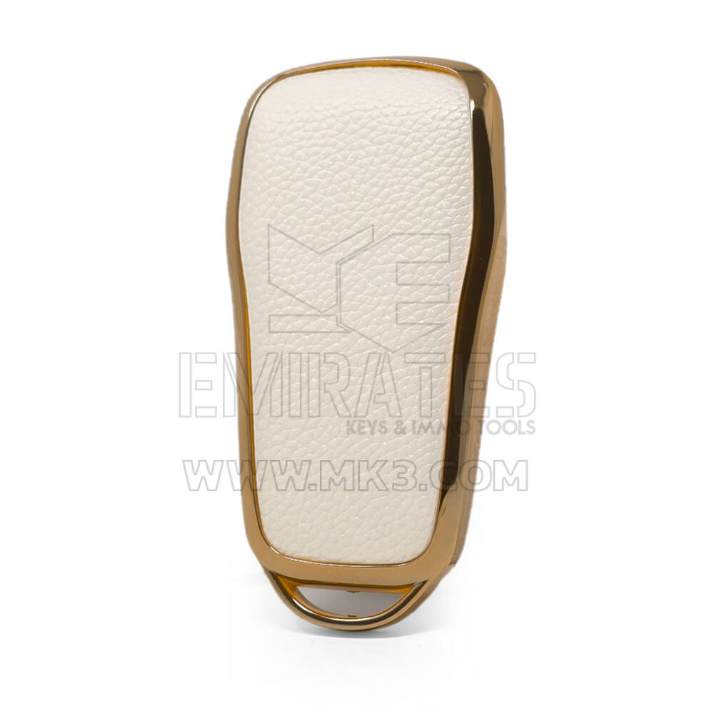 Funda de Cuero Nano Gold para Xpeng Key 4B Blanco XP-A13J | MK3