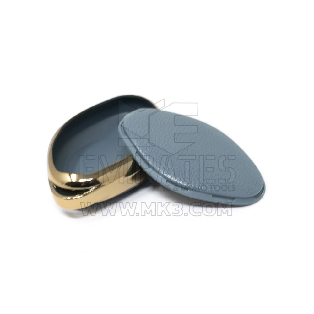 New Aftermarket Nano High Quality Gold Leather Cover For Xpeng Remote Key 4 Buttons Gray  Color XP-B13J | Emirates Keys