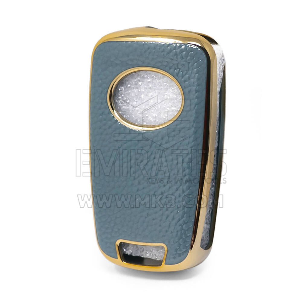 Nano Leather Cover Chevrolet Flip Key 3B Gray CRL-A13J3 | MK3