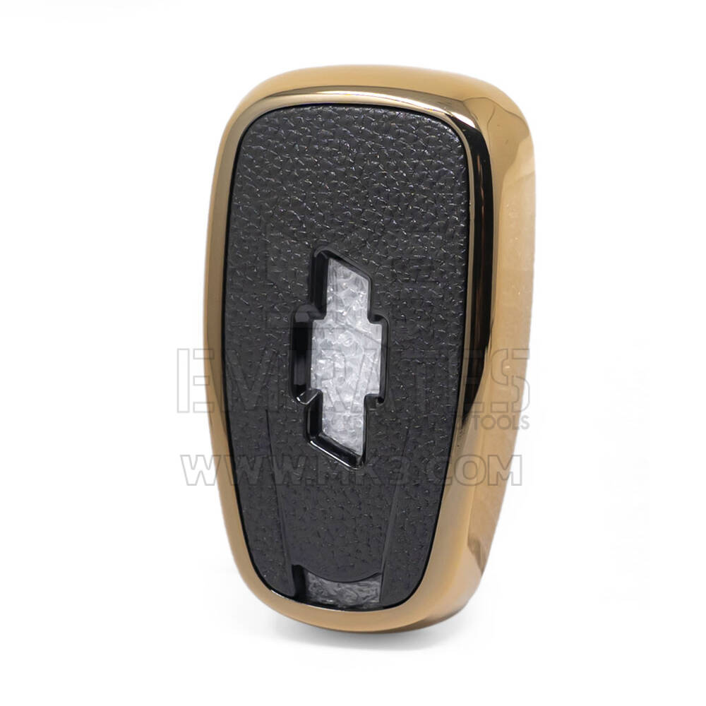 Funda de Cuero Nano Oro Chevrolet Key 4B Negro CRL-B13J4 | MK3