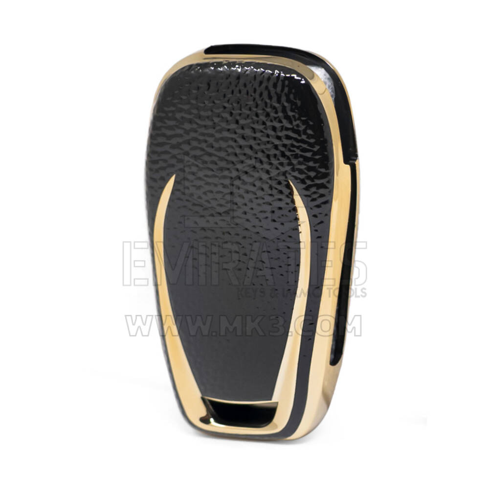Housse en cuir Nano pour clé Chevrolet Flip 3B noire CRL-C13J | MK3