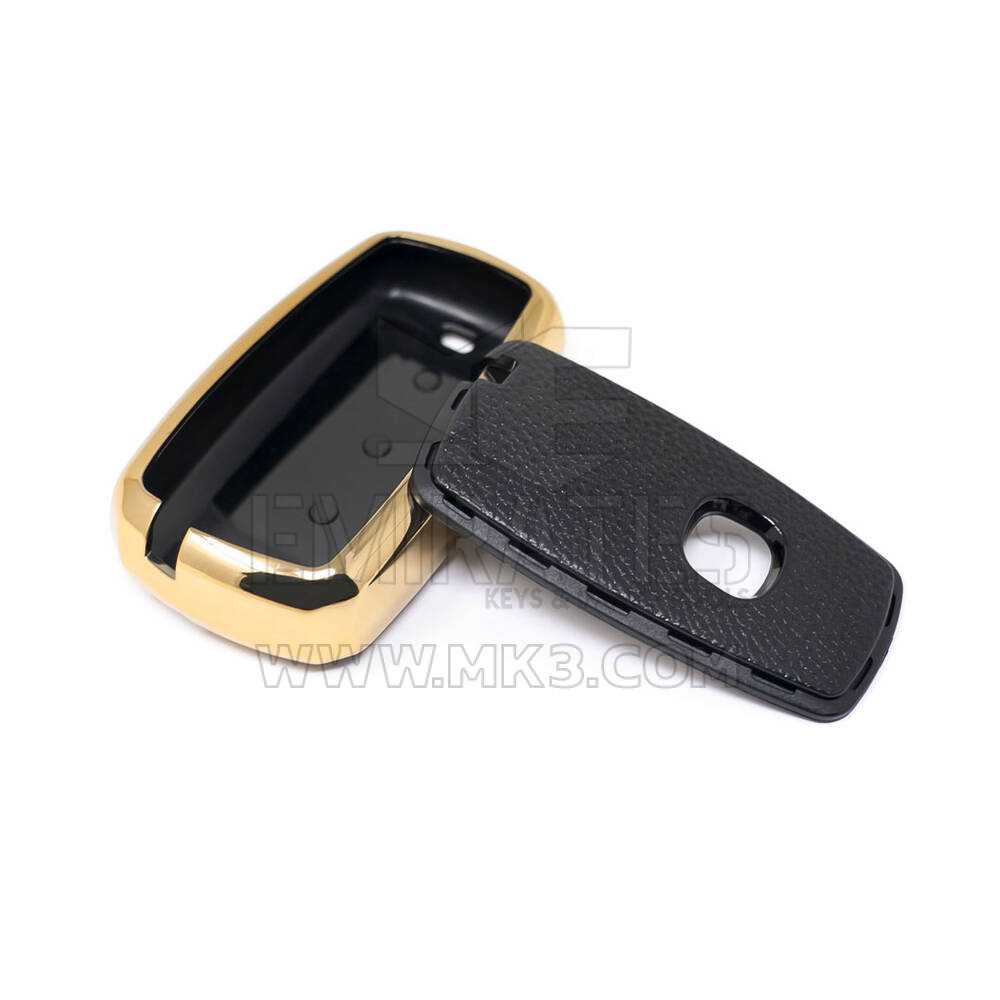 New Aftermarket Nano High Quality Gold Leather Cover For Changan Remote Key 3 Buttons Black Color CA-A13J | Emirates Keys