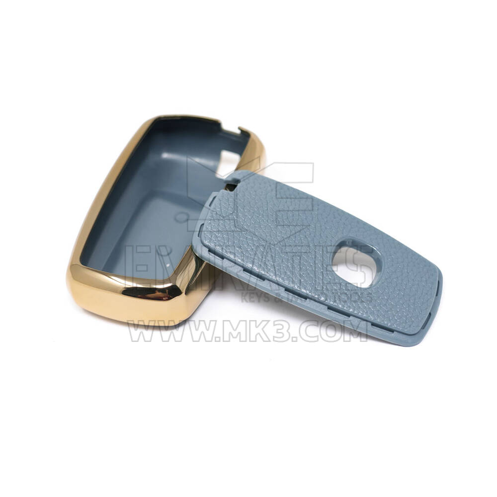 New Aftermarket Nano High Quality Gold Leather Cover For Changan Remote Key 3 Buttons Gray Color CA-A13J | Emirates Keys