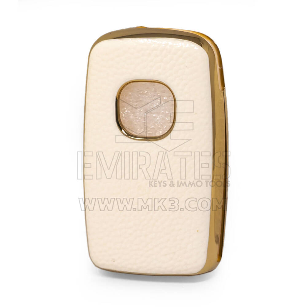 Кожаный чехол с нано-золотом Changan Flip Key 3B Белый CA-B13J | МК3