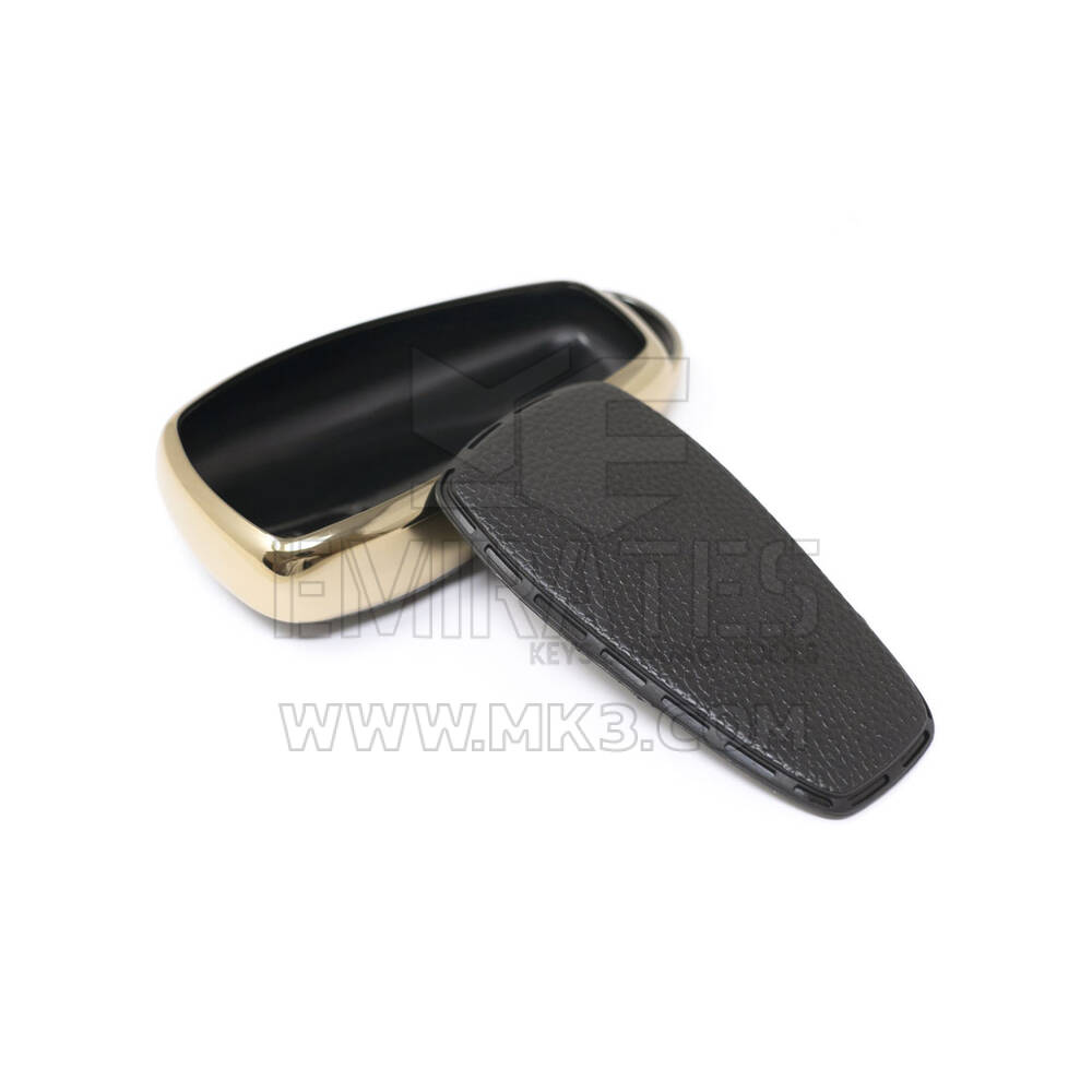New Aftermarket Nano High Quality Gold Leather Cover For Changan Remote Key 5 Buttons Black Color CA-C13J5 | Emirates Keys