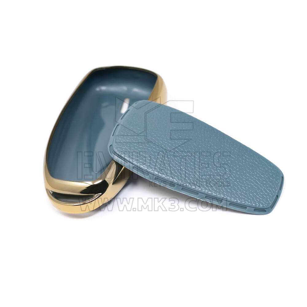 New Aftermarket Nano High Quality Gold Leather Cover For Changan Remote Key 5 Buttons Gray Color CA-C13J5 | Emirates Keys