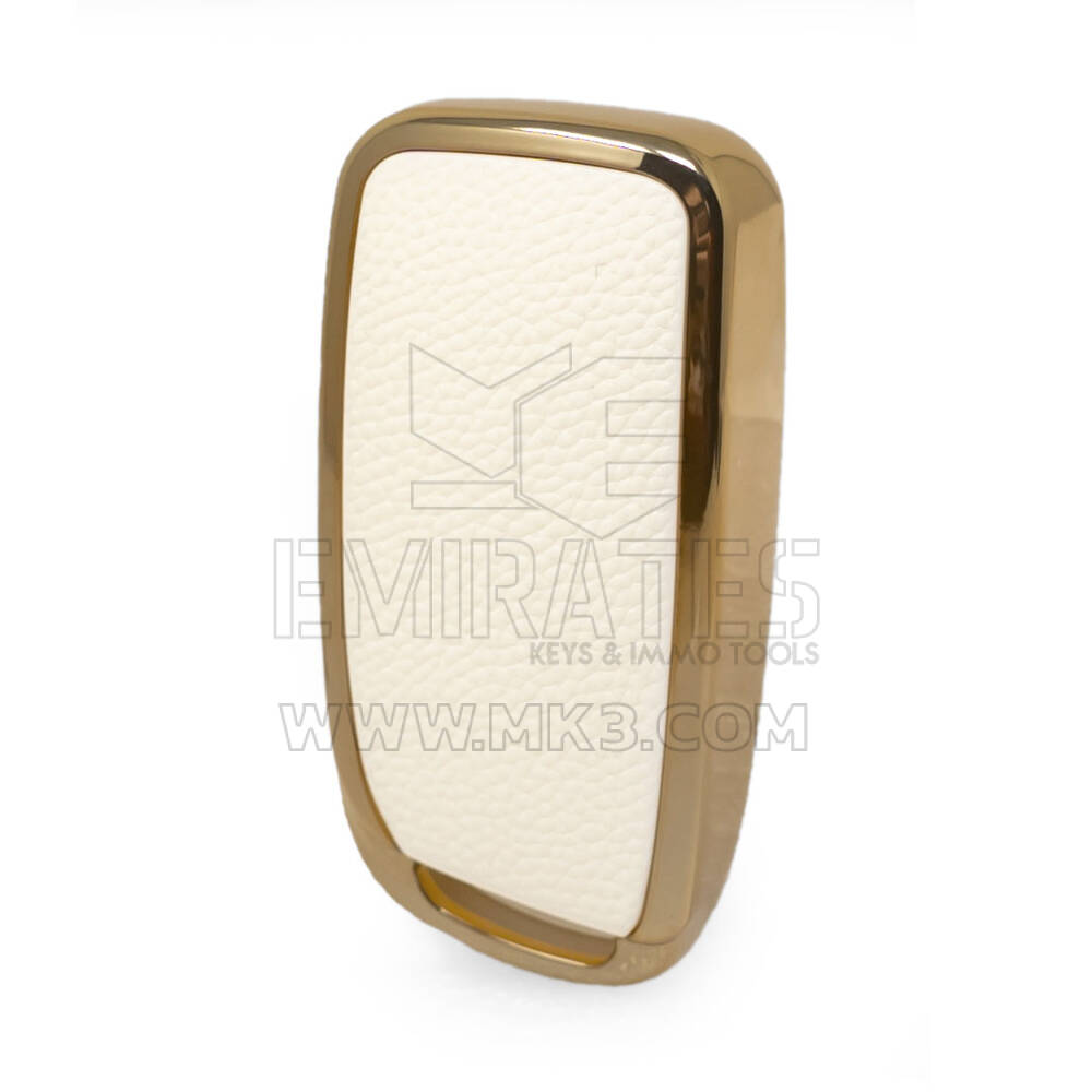 Кожаный чехол с нано-золотом для Changan Key 4B, белый CA-D13J | МК3