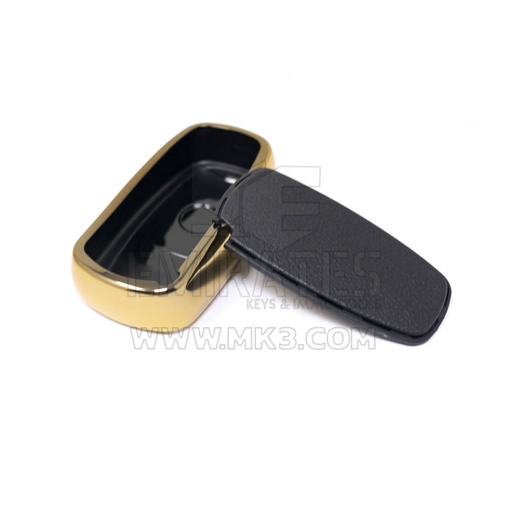 New Aftermarket Nano High Quality Gold Leather Cover For Great Wall Remote Key 3 Buttons Black Color GW-A13J | Emirates Keys