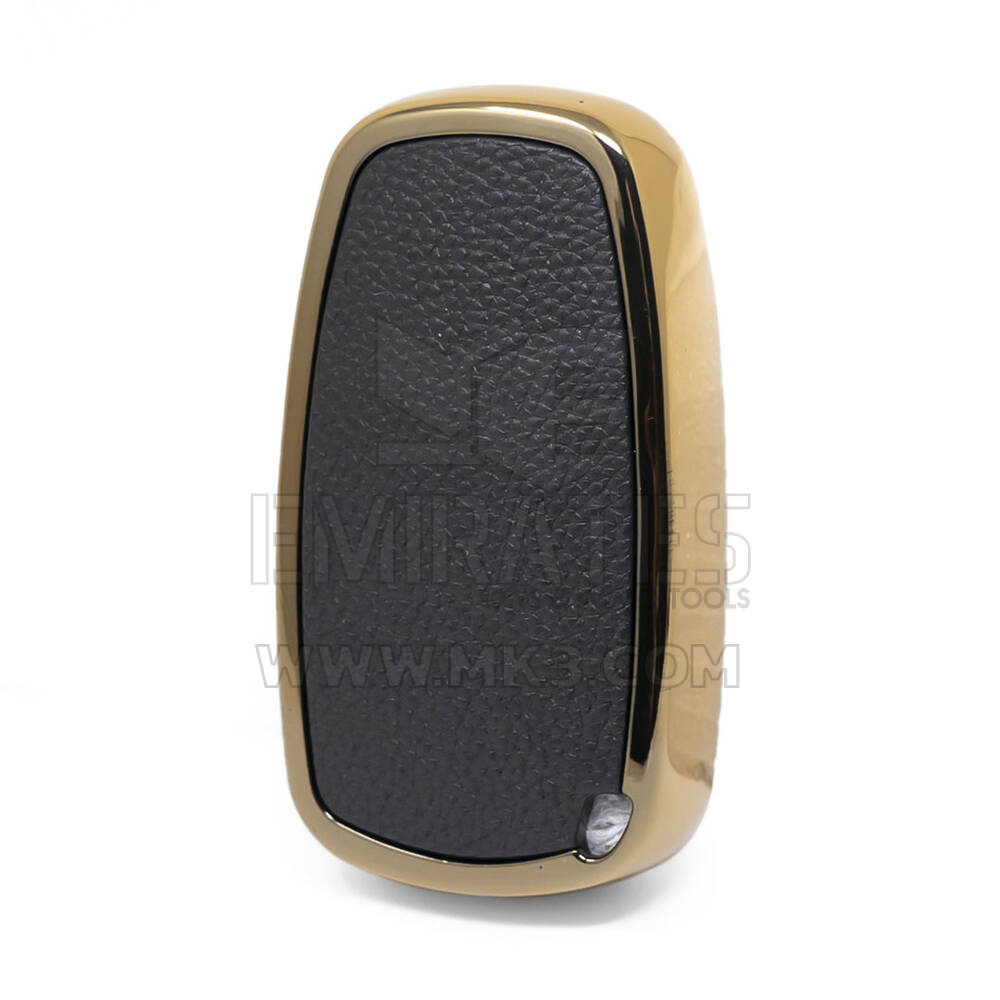 Funda de cuero Nano Gold para Great Wall Key 3B Black GW-A13J | MK3