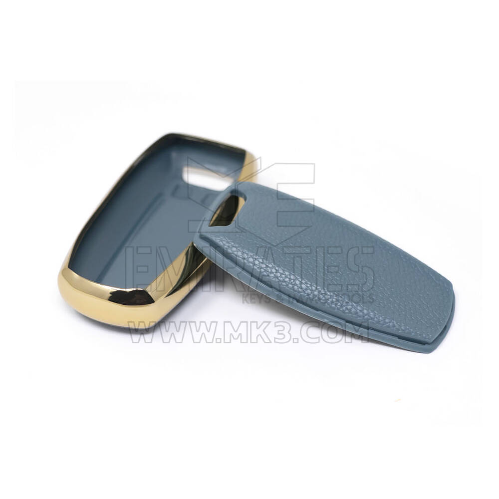 New Aftermarket Nano High Quality Gold Leather Cover For Great Wall Remote Key 4 Buttons Gray Color GW-B13J | Emirates Keys