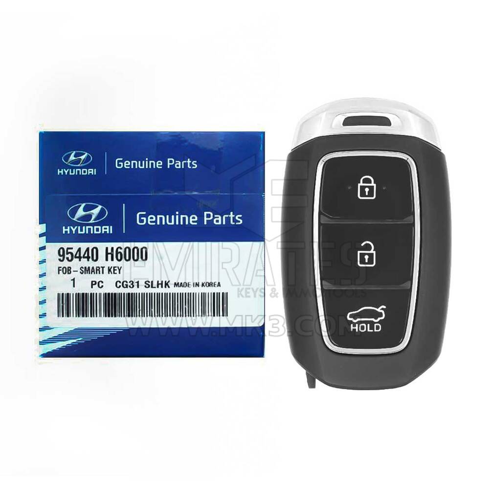 NEW Genuine/OEM Hyundai Accent 2018 - 2019 Smart Remote Key 3 Buttons 433MHz 95440-H6000 FCC ID: SYEC3F0B1608 | Emirates Keys