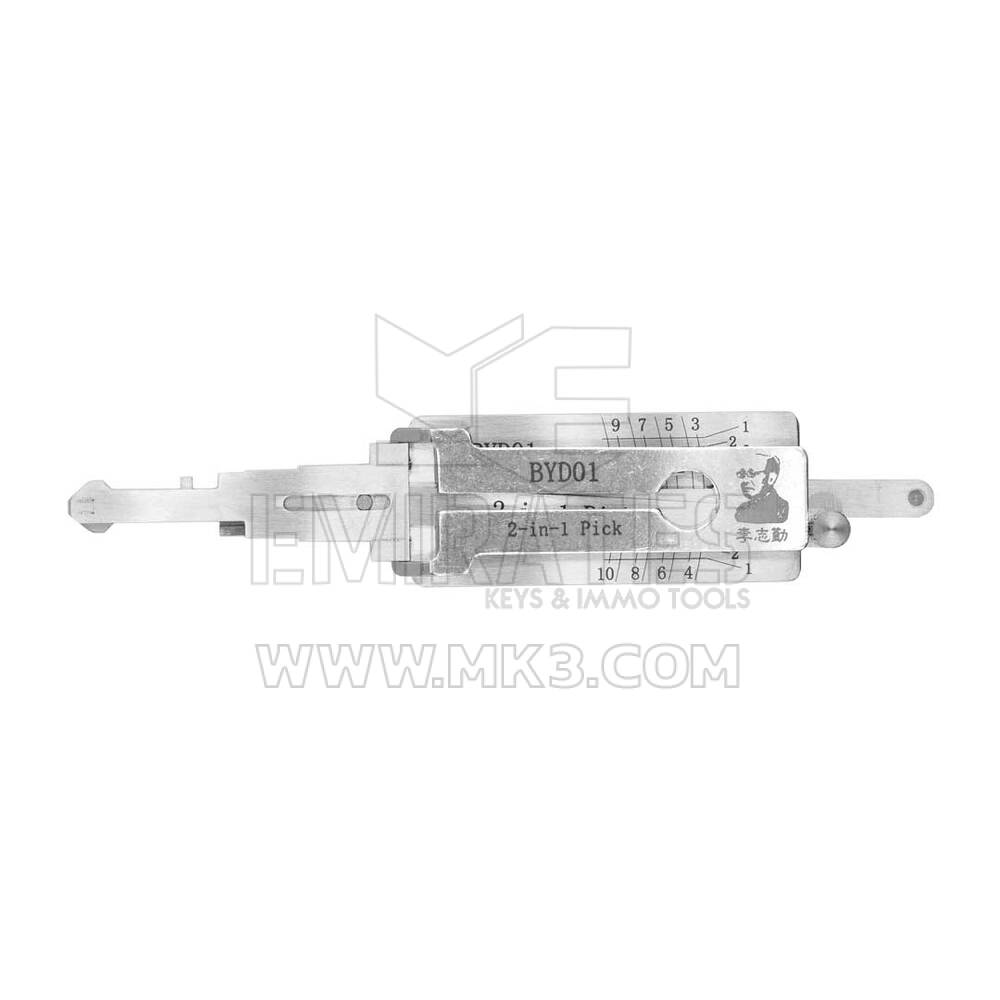 Sélection et décodeur 2 en 1 d'origine Lishi Mitsubishi BYD01 pour BYD Key Way