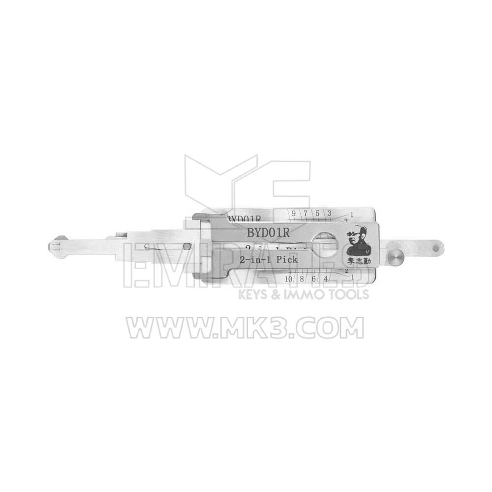 Selección y decodificador 2 en 1 originales Lishi Mitsubishi BYD01R para llave BYD