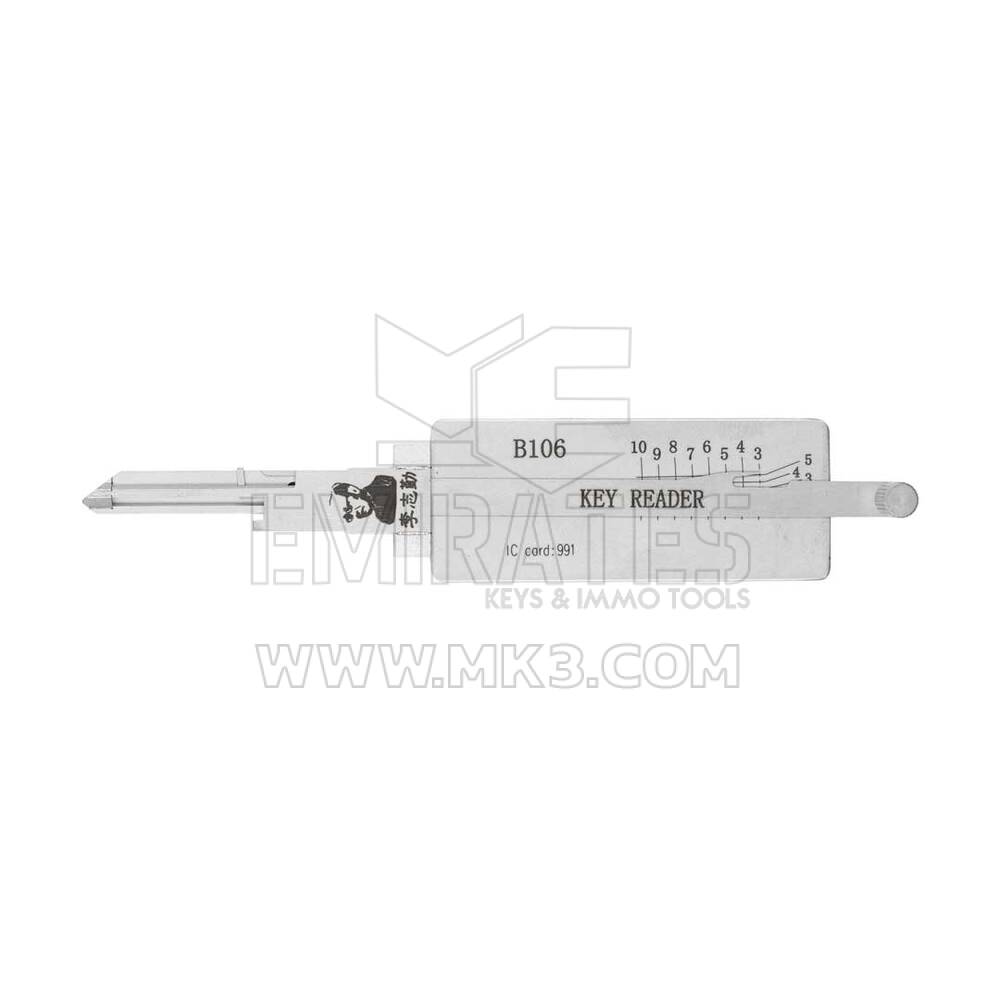 Lector/decodificador de clave directa original Lishi B106 B107 (no protegido) para GM