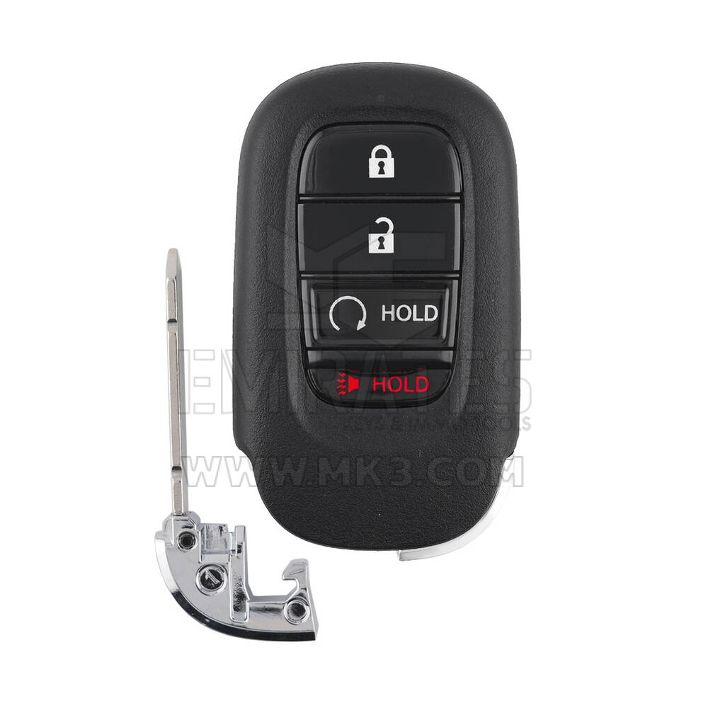 Nueva llave remota inteligente Honda 2022 del mercado de accesorios 3+1 botones 433MHz Inicio automático FCC ID: KR5TP-4 Transpondedor - ID: HITAG 128 bits AES ID4A NCF29A1M | Cayos de los Emiratos