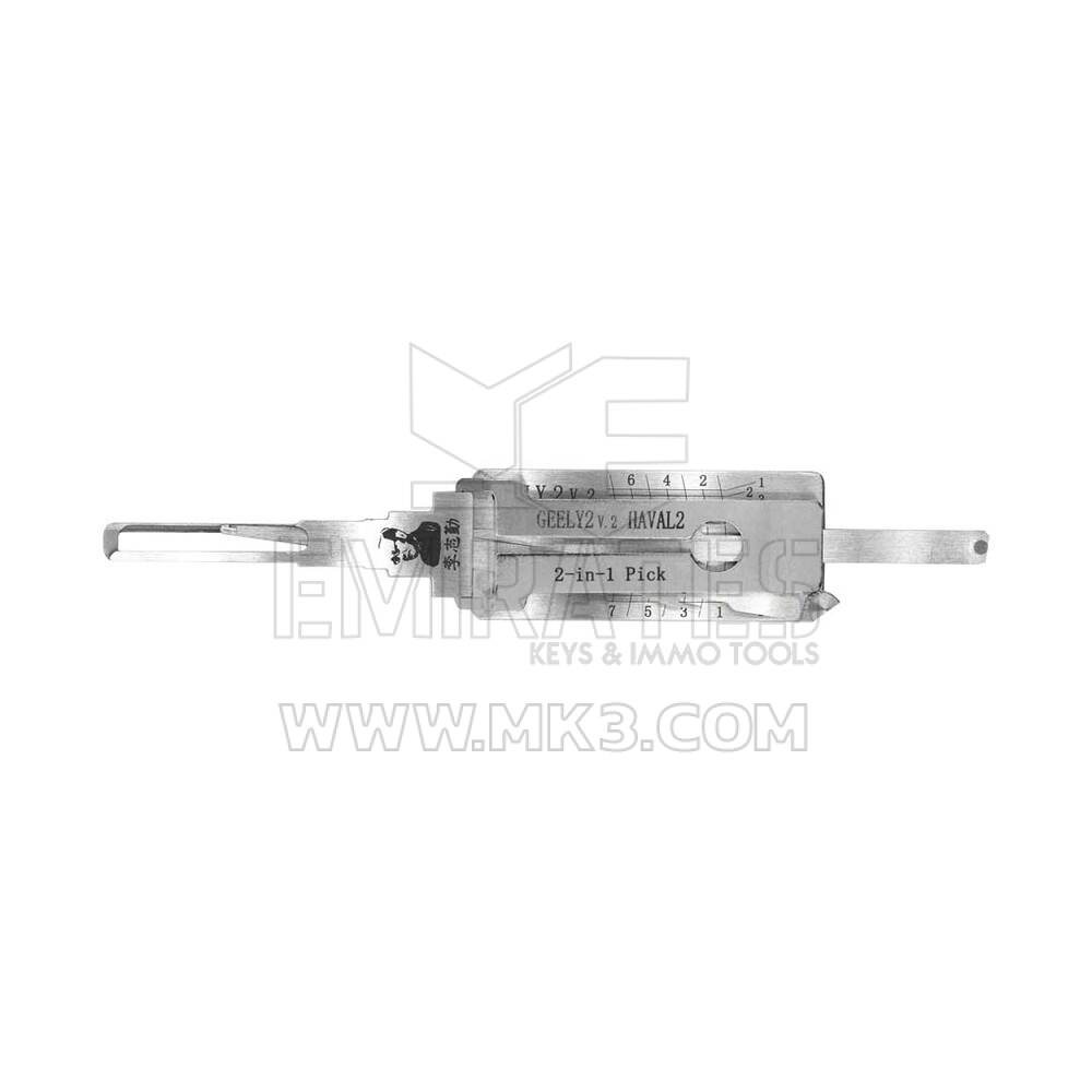 Decoder originale Lishi Geely2 V. 2 Haval2 2-in-1 e plettro per Geely, HAVAL