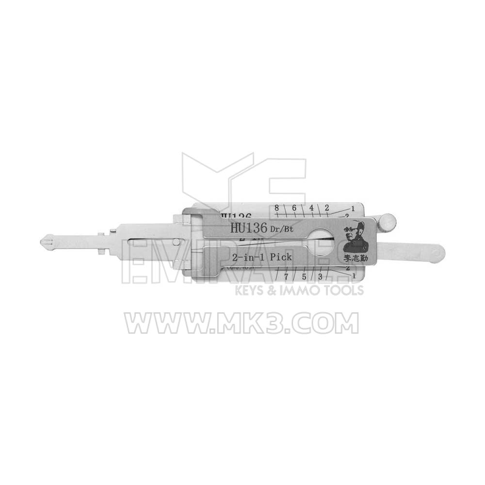 Decodificador e escolha 2 em 1 Lishi HU136 / HU179 original para Renault / Dacia