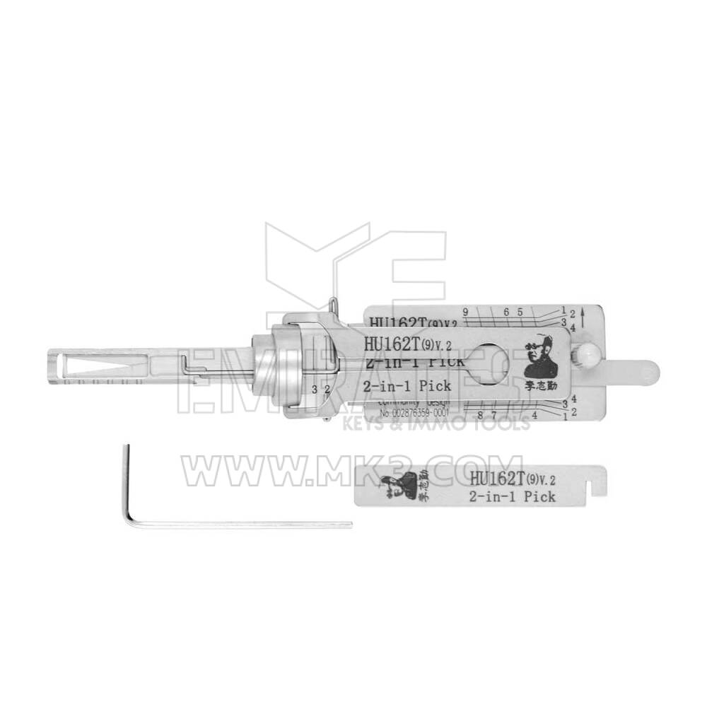 جهاز فك التشفير الأصلي Lishi HU162T(9)V.2 2 في 1 واختيار VAG 2015