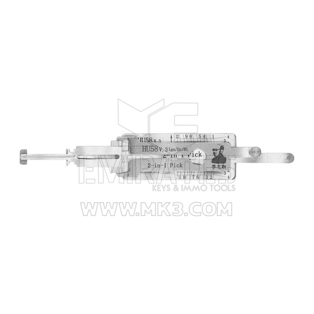 Decodificador e escolha 2 em 1 Lishi HU58 v.3 original para BMW