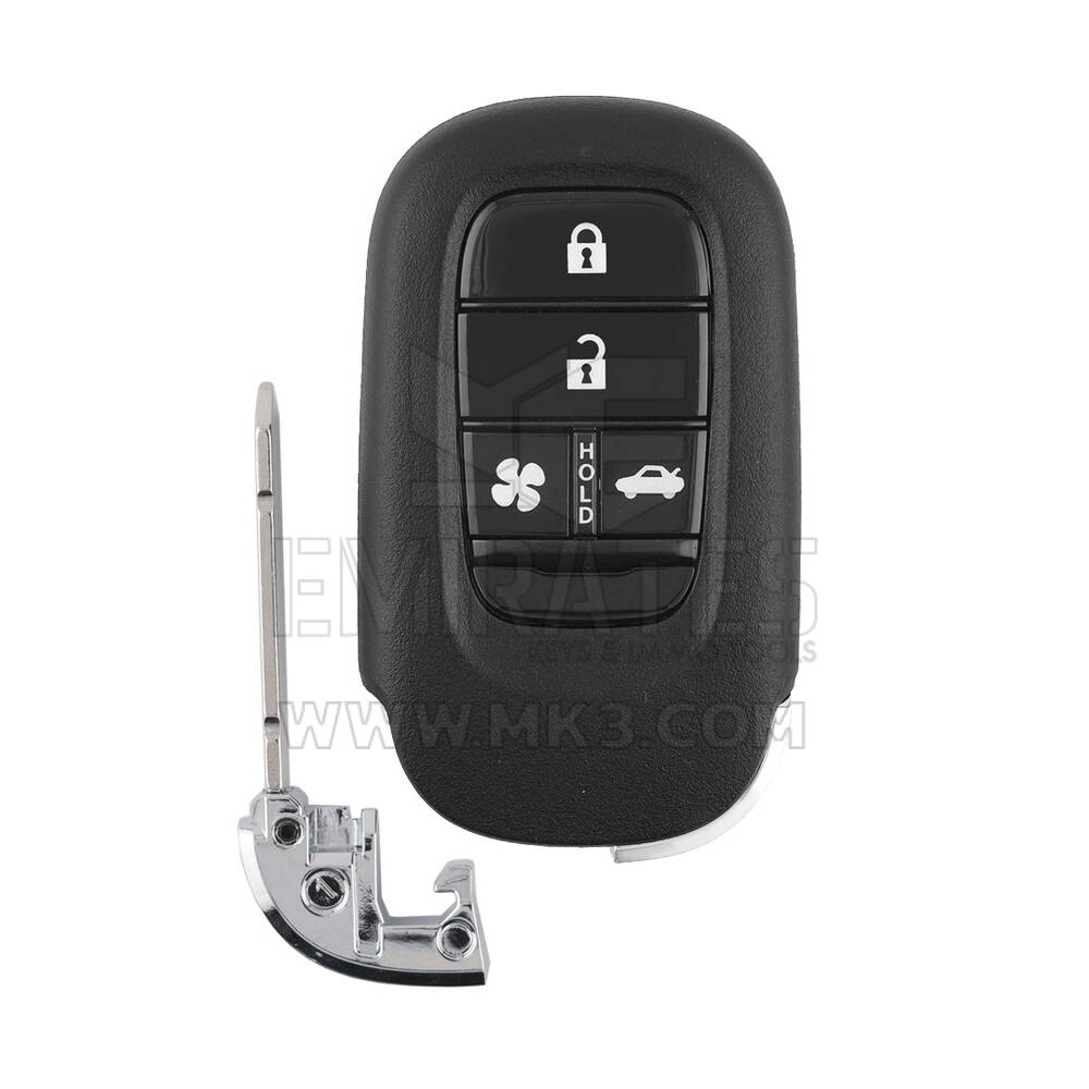 Nova chave remota inteligente Honda 2022 de reposição 4 botões Auto AC 433 MHz Sedan Tipo FCC ID: KR5TP-4 Transponder - ID: HITAG 128 bits AES ID4A NCF29A1M | Chaves dos Emirados