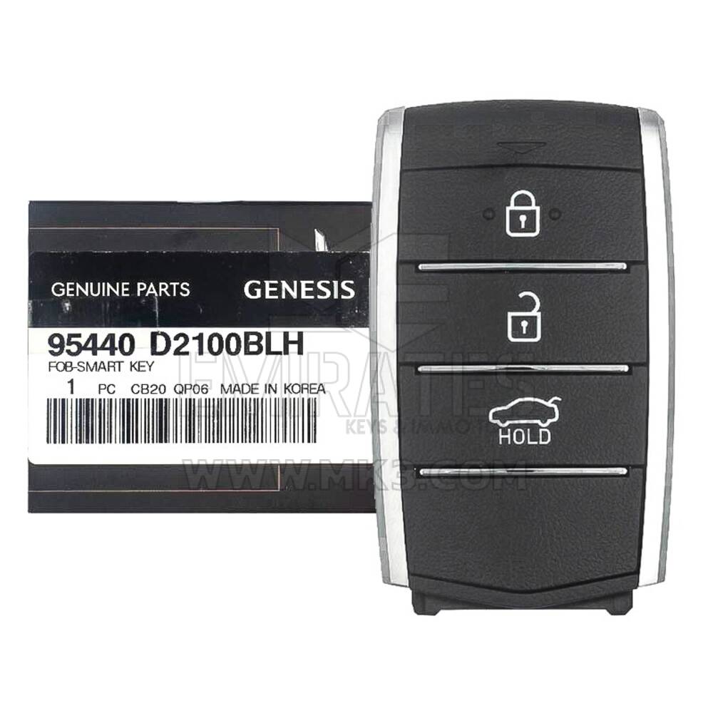 NOVA Chave Remota Inteligente Genesis G80 2018 Genuína/OEM 3 Botões 433MHz 95440-D2100BLH 95440D2100BLH Chaves dos Emirados