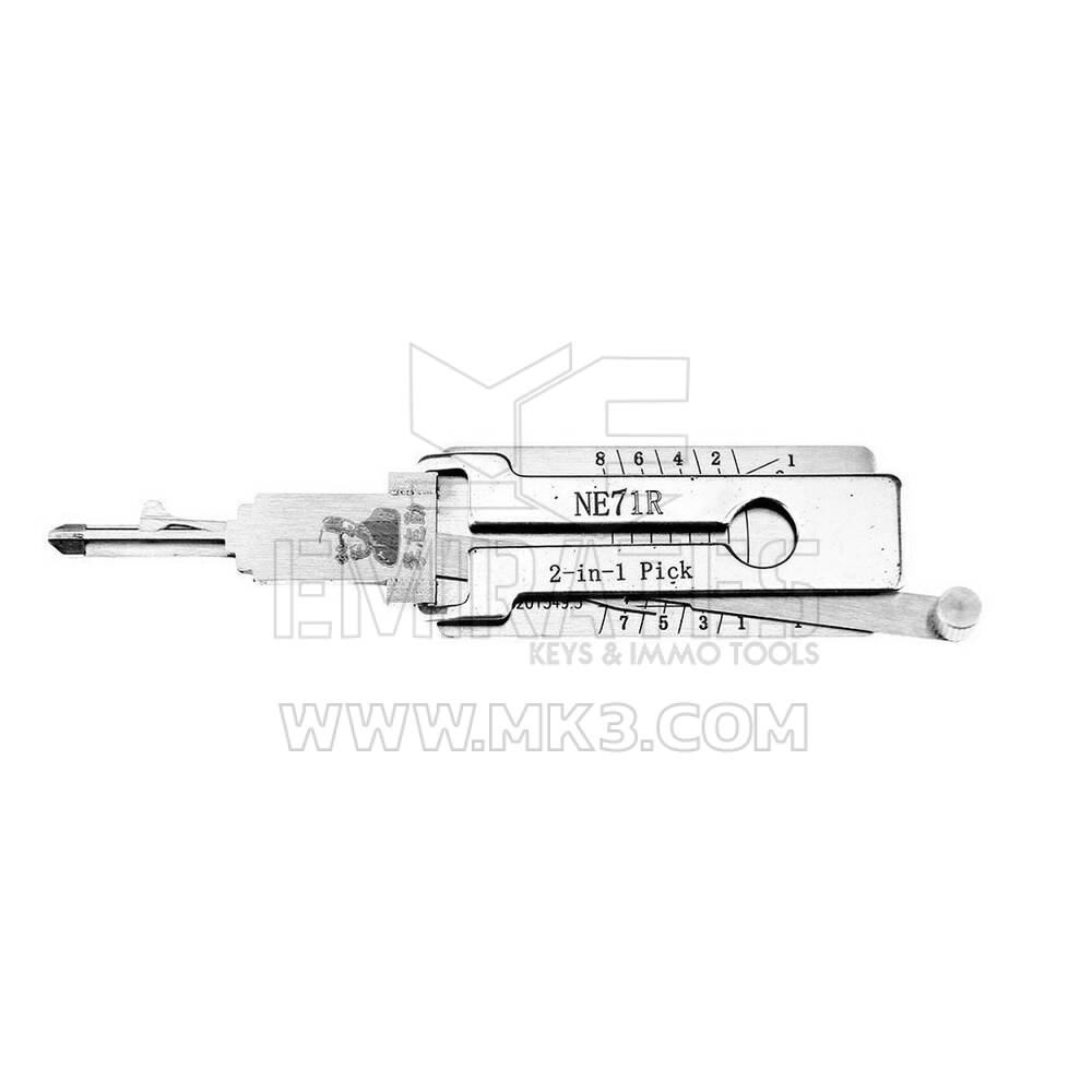 Decoder e plettro 2 in 1 originali Lishi NE71R per Honda, Rover, MG