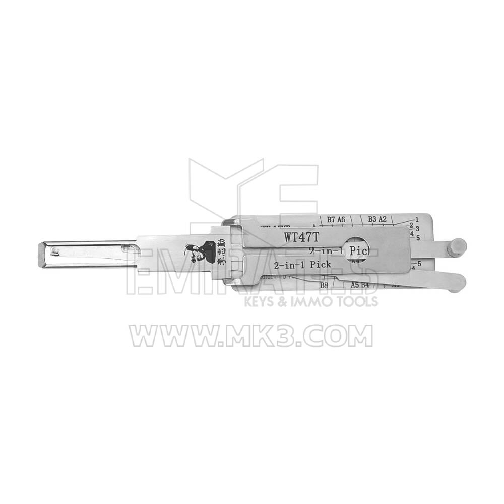 Décodeur et sélection d'origine Lishi WT47T 2-en-1 pour SAAB