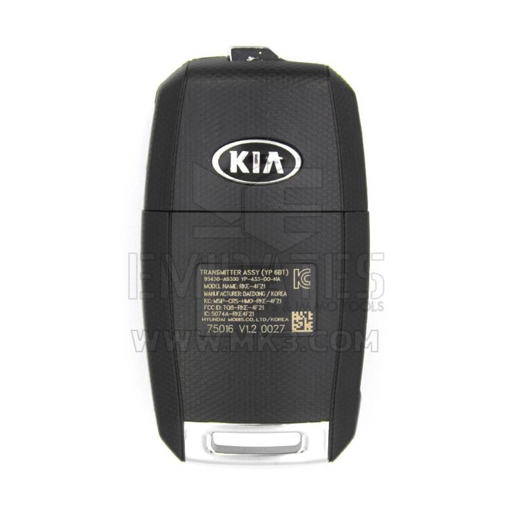 KIA Sedona 2015 Télécommande à clé à distance 433 MHz 95430-A9300 | MK3