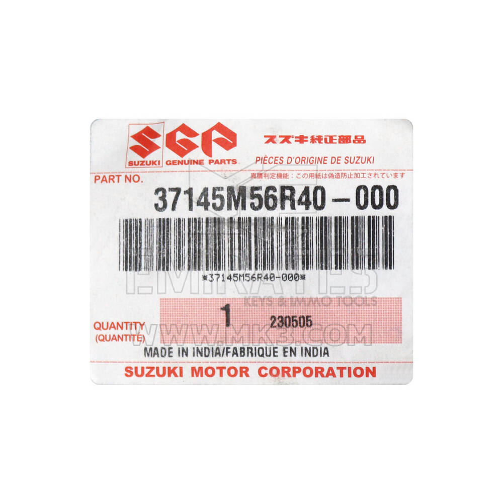 Nouvelle clé à distance Suzuki Swift 2021 d'origine/OEM 2 boutons 433 MHz Numéro de pièce OEM : 37145M56R40 | Clés des Émirats