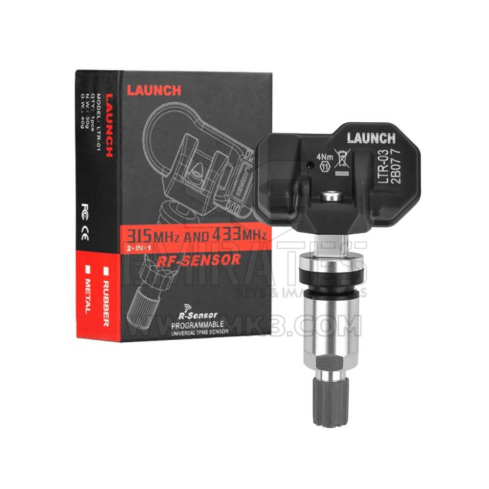 Lancio del sensore TPMS in metallo LTR-03 Sensore RF 315 MHz e 433 MHz 2 in 1 programmabile universale