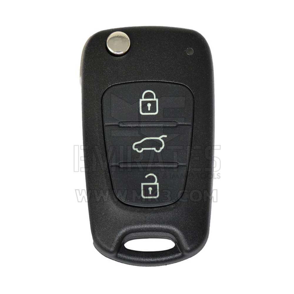 Hyundai Flip Remote Key Shell Big Trunk Lâmina Laser de 3 Botões