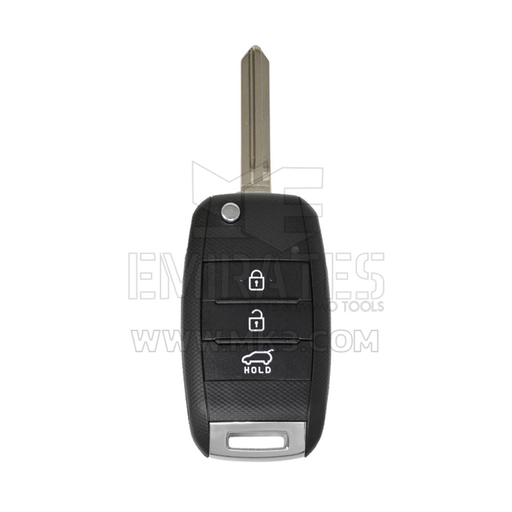 New Aftermarket Kia Flip Remote Key Shell 3 Button Without Panic Black Color High Quality Best Price Order Now | Emirates Keys
