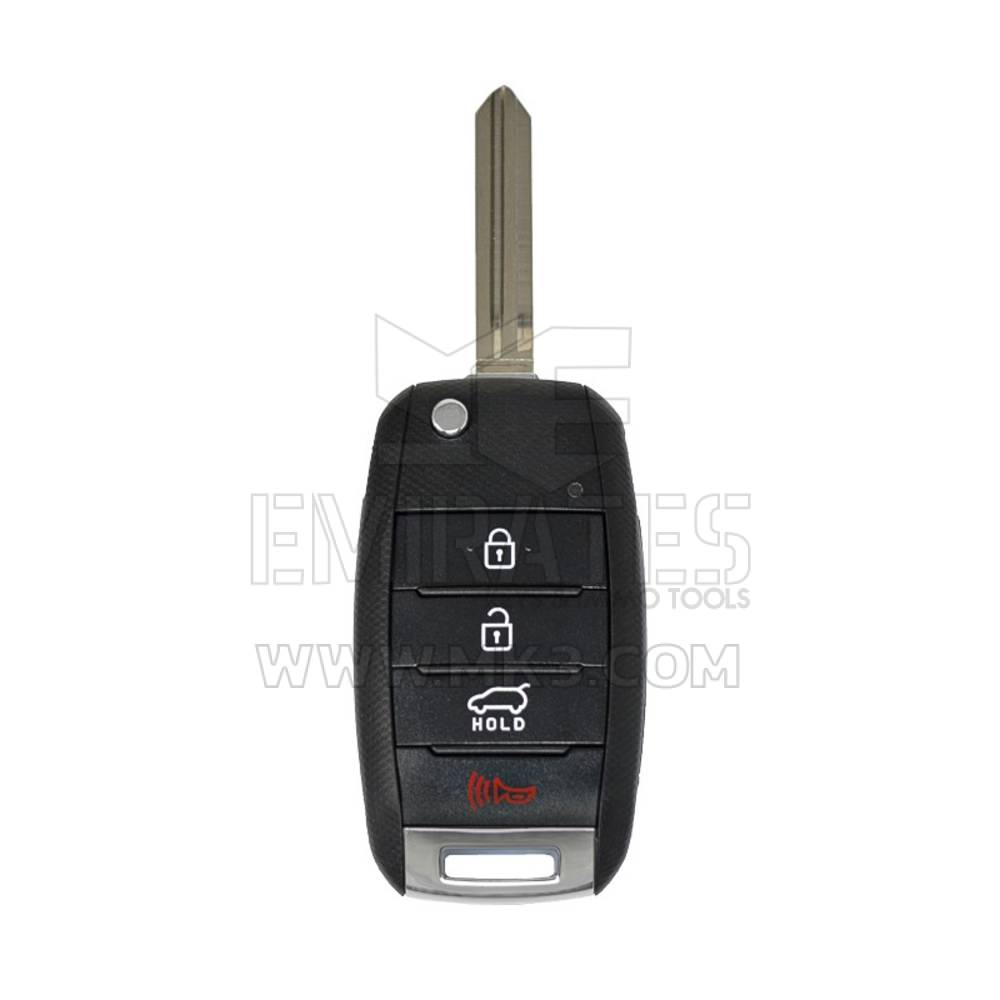New Aftermarket Kia Flip Remote Key Shell 3+1 Button With Panic, HYN14R Blade, Black Color, High Quality Best Price Order Now | Emirates Keys