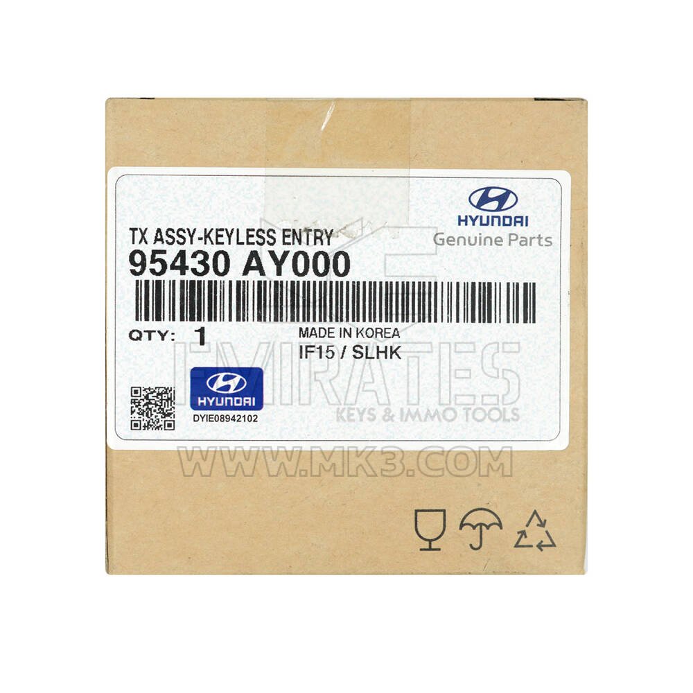 New Hyundai Accent 2024 Genuine / OEM Flip Remote Key 3 Buttons 433MHz OEM Part Number: 95430-AY000 | Emirates Keys