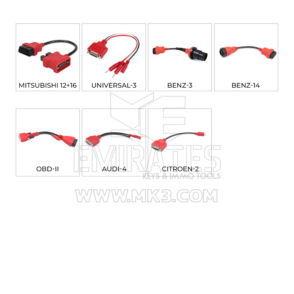 Nuevo kit de actualización de diagnóstico XTool (adaptadores y cables) para OBD | Cayos de los Emiratos