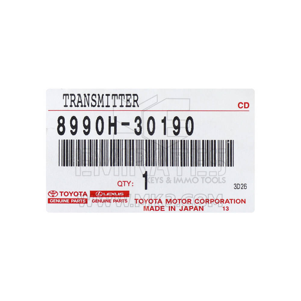 Nuova chiave telecomando intelligente originale/OEM Toyota Crown 2023 3+1 pulsanti 315 MHz Numero parte OEM: 8990H-30190 / 8990H-30191 - ID FCC: HYQ14FBX | Emirates Keys