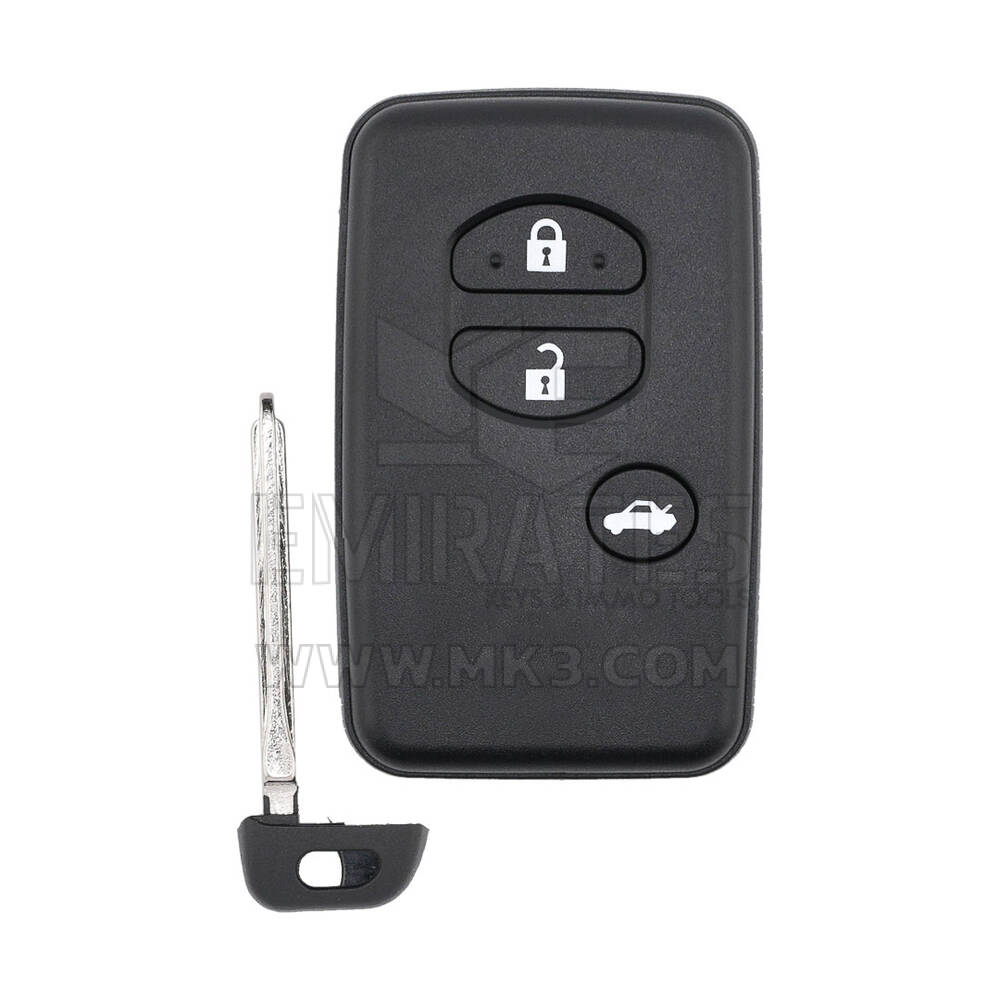Nova KeyDiy KD Toyota Universal Smart Remote Key 3 botões com chave preta Shell TDB03-3 | Chaves dos Emirados