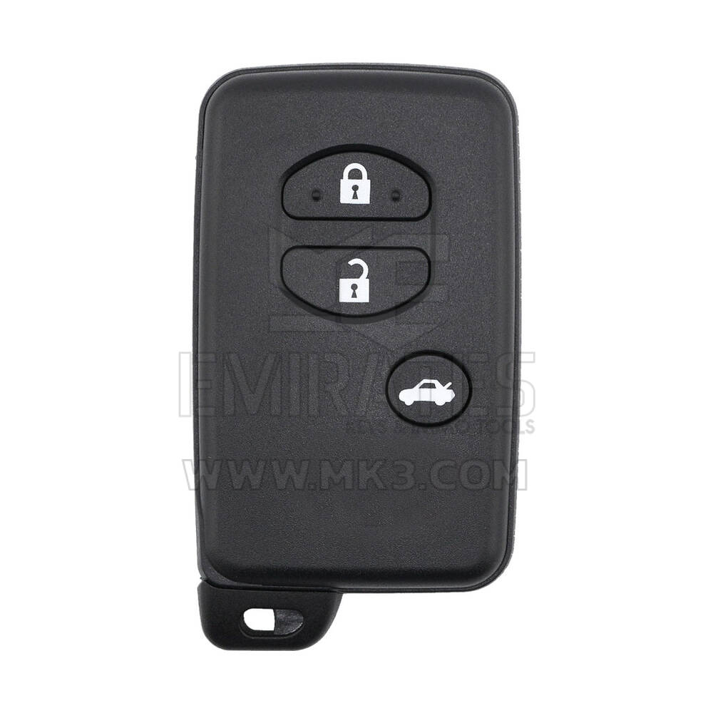 KeyDiy KD Toyota Chave remota inteligente universal 3 botões com capa de chave preta TDB03-3