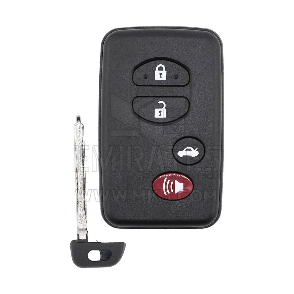 Nova chave remota inteligente universal KeyDiy KD Toyota 3 + 1 botões com concha de chave preta TDB03-4 | Chaves dos Emirados