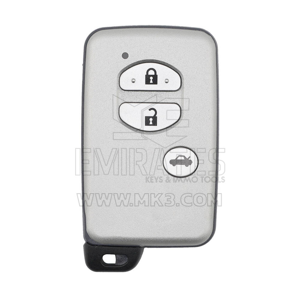 KeyDiy KD Toyota Chiave telecomando intelligente universale 3 pulsanti con guscio chiave argento TDB03-3