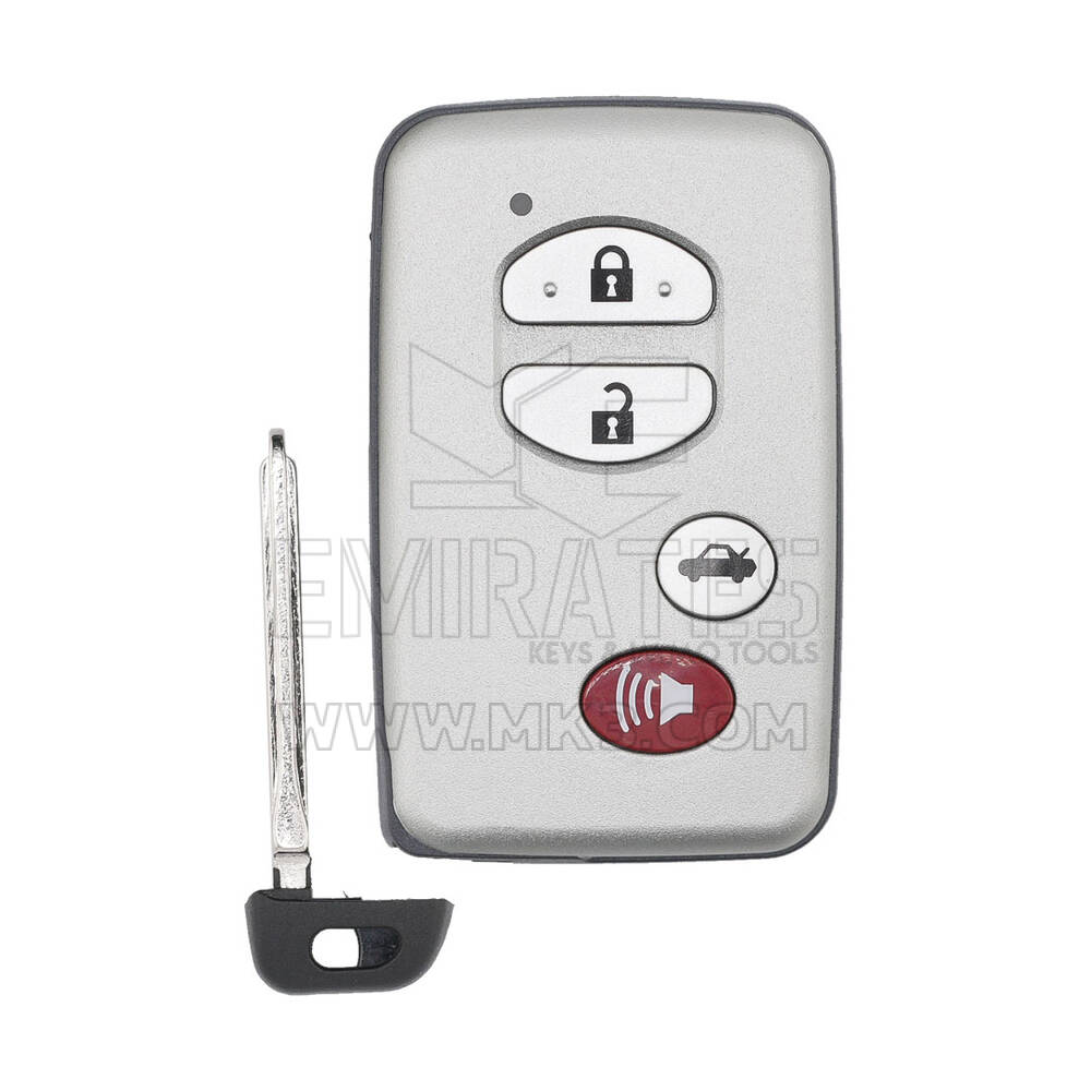 Nuova chiave remota intelligente universale KeyDiy KD Toyota 3 + 1 pulsanti con guscio chiave argento TDB03-4 | Chiavi degli Emirati