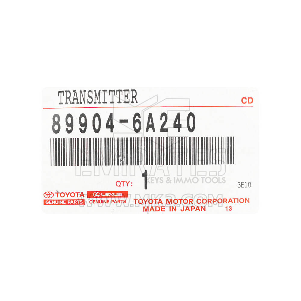 New Toyota Land Cruiser Prado 2020 Genuine / OEM Smart Remote Key 3 Buttons 312.50/314.00MHz OEM Part Number: 89904-6A240 / 89904-60U90 | Emirates Keys