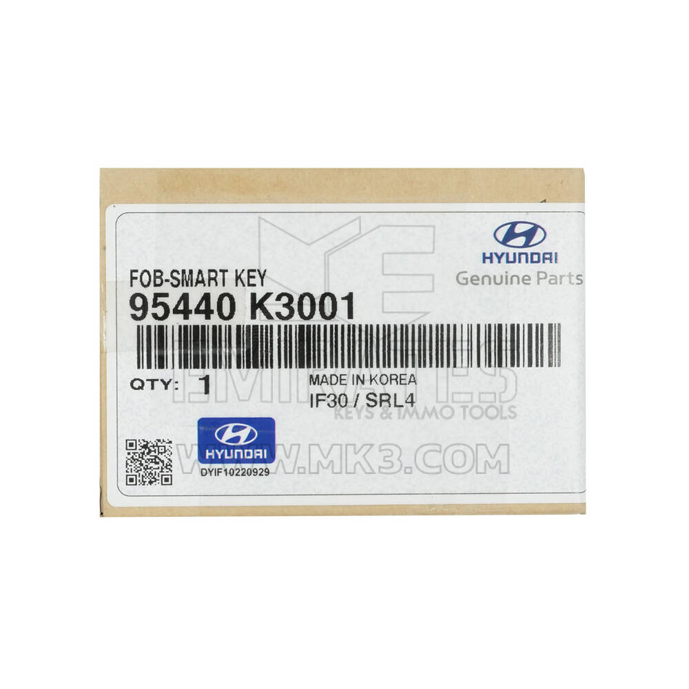 New Hyundai Venue 2020-2022 Genuine / OEM Smart Remote Key 3 Buttons 433MHz OEM Part Number: 95440-K3001 | Emirates Keys