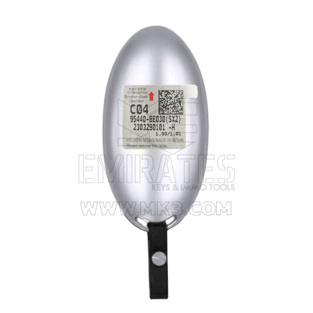 Novo Hyundai Kona 2024 Genuíno / OEM Smart Remote Key 4 Botões 433MHz Número da peça OEM: 95440-BE030 / 95440BE030 | Chaves Emirates