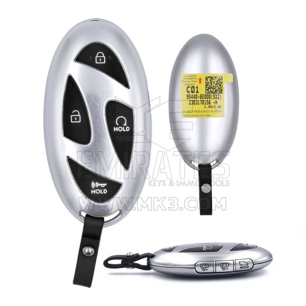 Llave remota inteligente original Hyundai Kona 2024 de 6+1 botones, 433 MHz, 95440-BE000